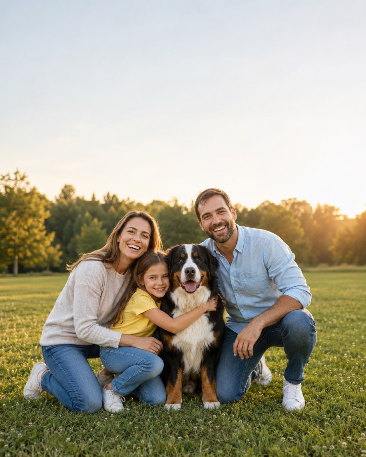 Familie mit Hund